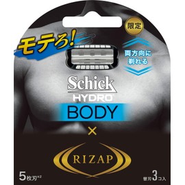 Schick Chic Hydro Body Groomer, 3 Replacement Blades, RIZAP Collaboration Refill, 3 Pack (1)