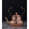 DEMMEX Handmade Engraved 1mm Thick Solid Uncoated Copper Tea Pot