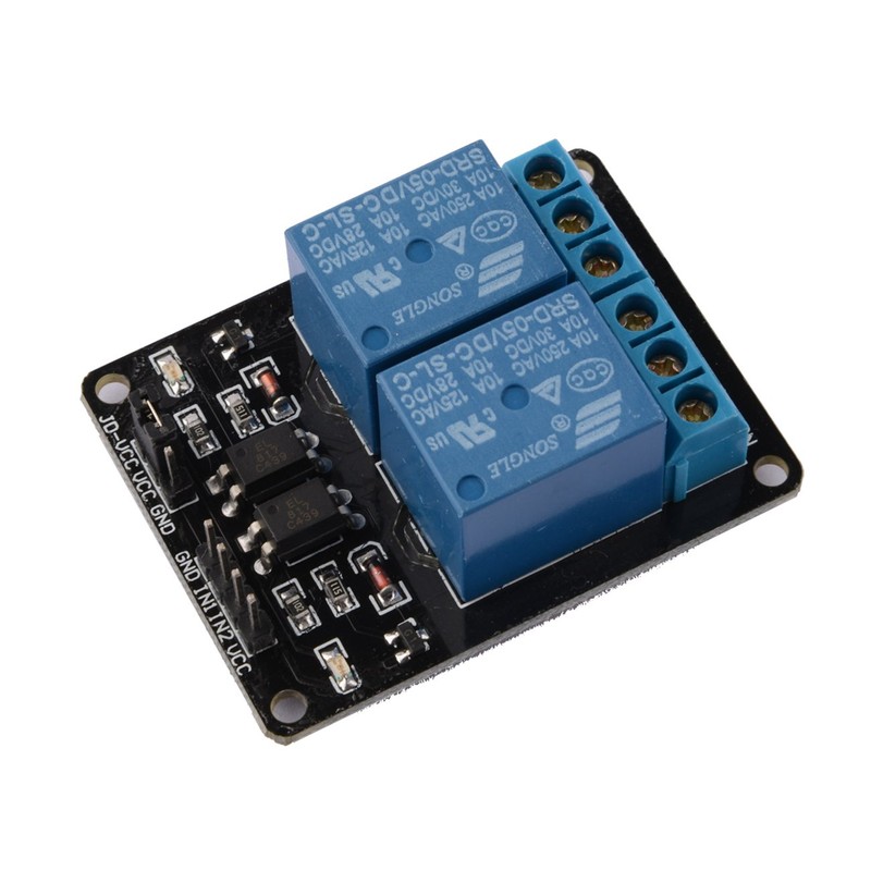 YOUMILE 5PCS 5V Two 2 Channel Relay Module With Optocoupler