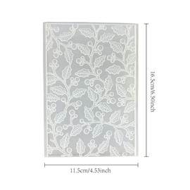 DIYology 3D Christmas Leaves Embossing Folders for Card Making, 3 d Mistletoe Leaves Texture Embossing Folder Template for DIY Paper Crafting Scrapbooking Polymer Clay Decoration