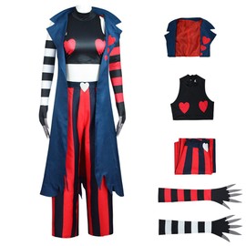 Velvette Costume Hazbin Velvette Cosplay Hotel Womens Jacket Shirt PantsFull Set Outfits With Gloves M