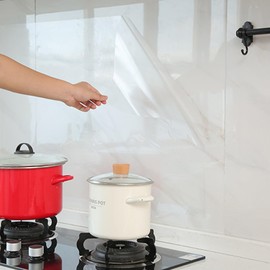 CurcKua Clear Contact Paper 24x118 Inch Waterproof & Oilproof Heat-Resistant Transparent Vinyl Roll for Wall & Kitchen Counter Protection