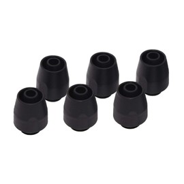 Alphacool 17453 HF TPV Screw-On Grommet, Straight, Black, Set of 6 Water Cooling Connections