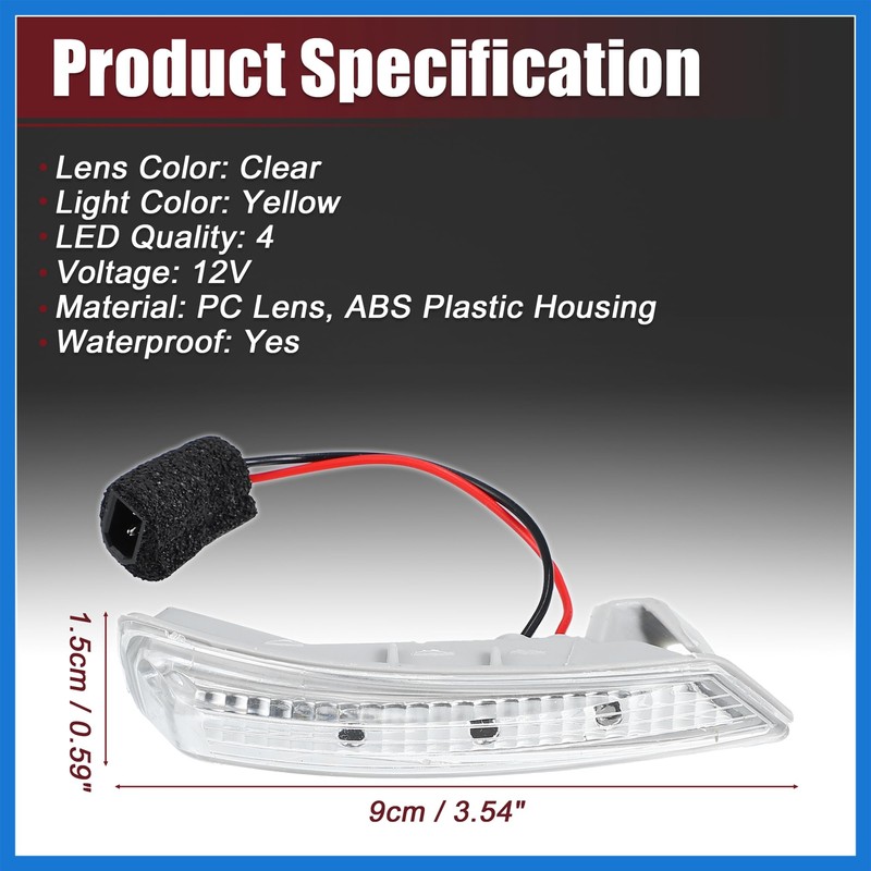 VekAuto Car LED Front Left Right Side Mirror Turn Signal