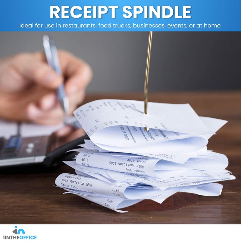 1InTheOffice Wire Receipt Spindle,Chrome Receipt Holder, 3 Pack (Chrome)