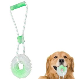 FeFix- Dog Toys for Aggressive Dog Training Donut with Rope 14.2" inches, Dog Rope Toys, Tugging Toy, Glow in The Dark Toys.