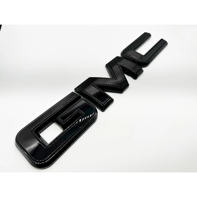 Auto For Front GMC Gloss Black OVERLAY Emblem Badge Fit