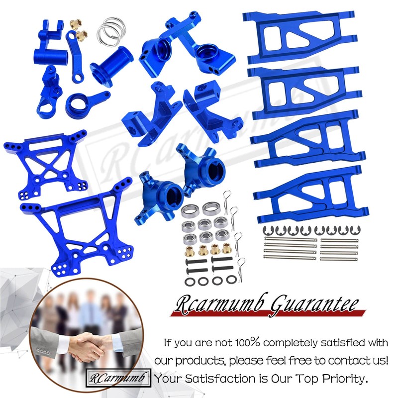 Rcarmumb Upgrades Part for 1/10 Rustler 4x4 BL-2S（#67164-4）,Alloy Front Rear