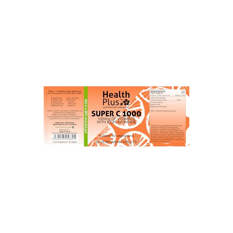 Health Plus Super C 1000 : Vitamin C Supplement :