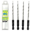 FTG USA Replacement Tapered Countersink Drill Bit Set 4 Pc