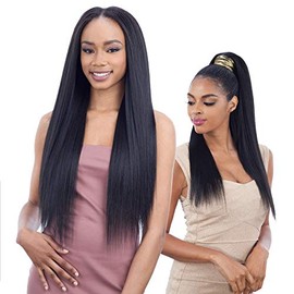 STRAIGHT 24" - Shake-N-Go Organique Mastermix Synthetic Bundle Weave (2 Pack, 1 Jet Black)