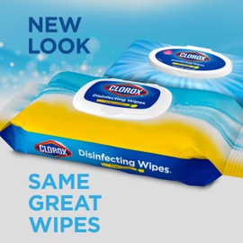 Clorox Disinfecting Wipes, Bleach Free Cleaning, Crisp Lemon, 75 Count (Pack May Vary)