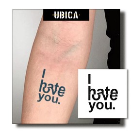 UBICA Temporary Tattoos Adult, 2 Sheets Fake Tattoos, Realistic And Long-Lasting Non-Reflective, Waterproof For 1-2 Weeks, Complex Emotions Tattoo Design 3x3in