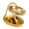 Double Layer Pastry Tray Decorative Copper Gold Biscuits Dessert Display
