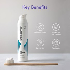 smileactives Smileactives Teeth Whitening Gel for Toothpaste with Clinical-Grade Hydrogen Peroxide, Tooth Stain Remover for White Teeth, Dentist Quality Pro Whitening Gel to Remove Stains, 90 Day, 3.8 oz Bottle