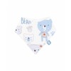 KIKKA BOO MUSLIN BABY BIB BEAR BLUE