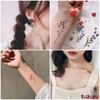 tuzuru Temporary Tattoos, 30 Stickers, Cute, Deer, Flowers, Waterproof, Bonus