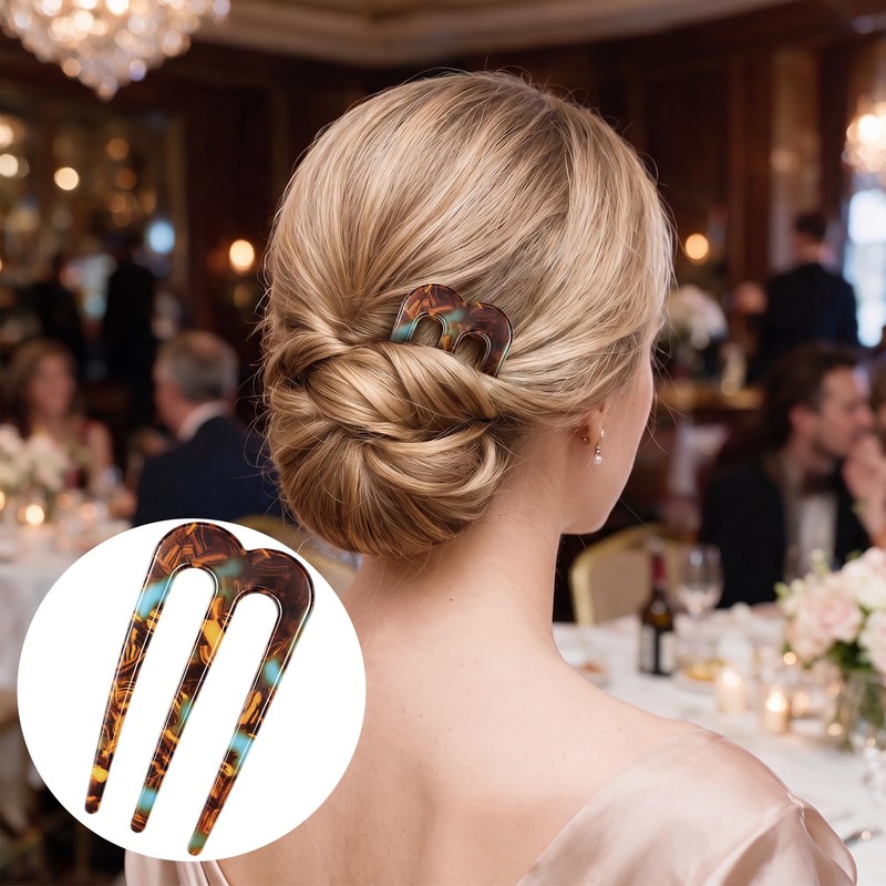 2 Pcs Large French Hair Pin, U Shaped Hair Pins