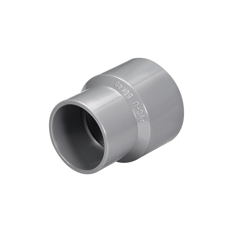 TOP-VIGOR 5Pcs PVC DWV Reducing Coupling, 40mm x 50mm Socket