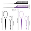 TRKETK 2 Pcs Ponytail Pull Through Hair Hoop Tool, Ponytail