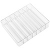 SINJEUN 4 Pack Acrylic Palette Organiser, 7 Sections Divided Makeup