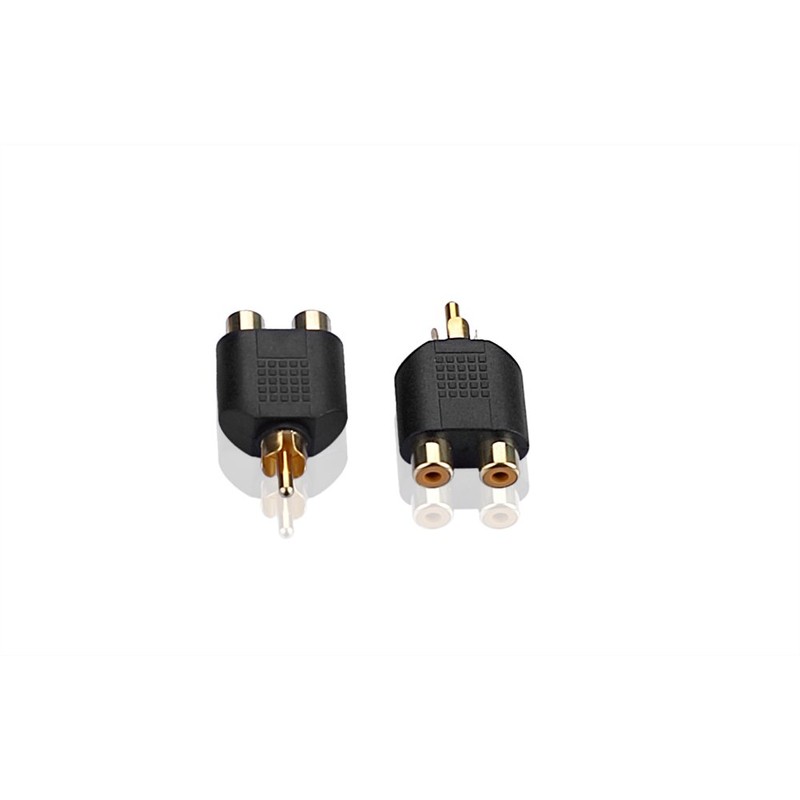 Sienoc 5 Pack 1x Male Adapter to 2 Female Rca
