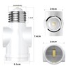 Aiwode E26 Base 1 Light Dual Socket E26 Socket +