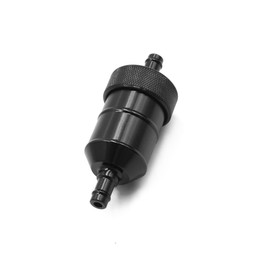 Partuto Aluminum Alloy Motorcycle Petrol Oil Fuel Filter Black for 8mm Hose Replacement
