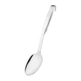 Vogue Stainless Steel Serving Spoon, Length: 355mm / 14 1/5 inch, Dishwasher Safe, Cool to Touch Reflective Handle, Hooked Handle for Storage, Commercial Restaurant or Home Kitchen Use | CY401