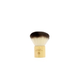 OMNIA BOTANICA - Pennello Kabuki - Polvere viso - Trucco - Setole vegane - Legno certificato FSC
