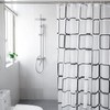 Startseite Shower Curtain - Black White Lattice Plastic Shower Curtains