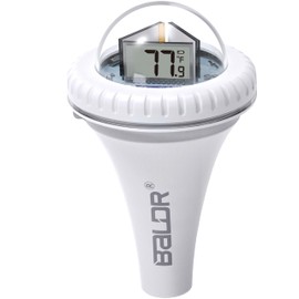 BALDR Water Thermometers Only, Indoor Outdoor Floating Pool Thermometer for Pools (AA Batteries Included)