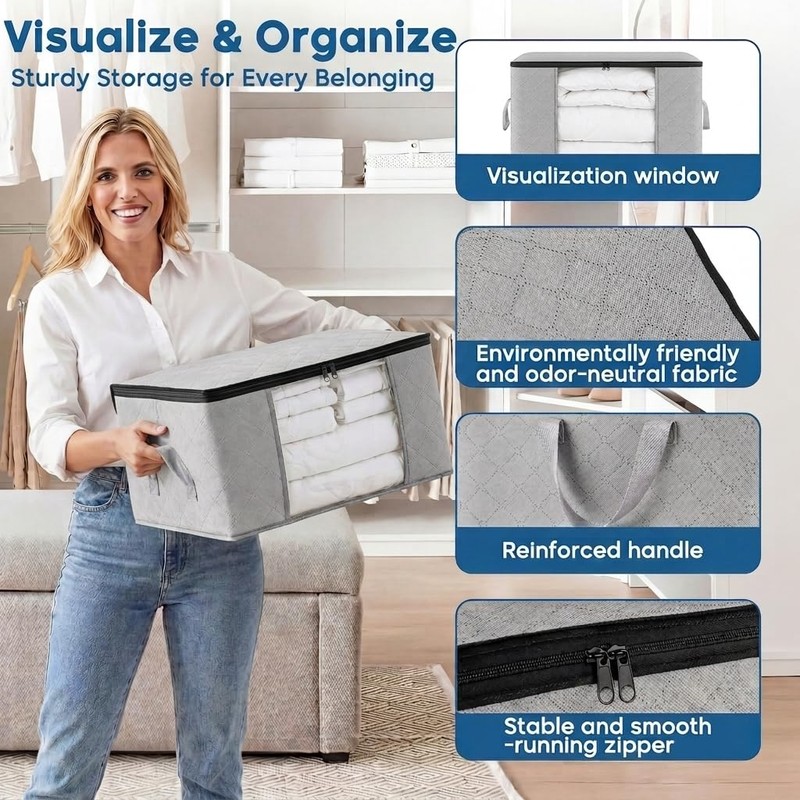 Leavans Pack of 2 90 L Storage Bags, 2 Vacuum