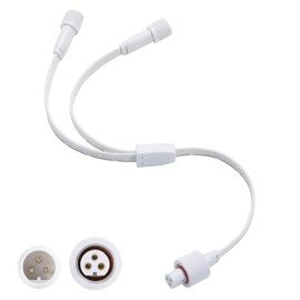 Permanent Outdoor Lights Extension Cable for Govee,Waterproof Extension Cord Compatible with Govee 3Pin and Y-Shaped Extension Cord (Y-Splitter (1 Female to 2 Male))