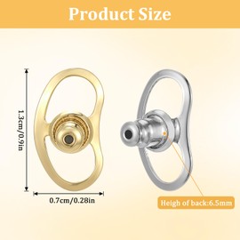 JIYIN Pack of 8 Stud Earrings Closure, Earring Clasp for Heavy Earrings, Earring Lifter Earring Studs, Studs Clasp for Stud Earrings, Heavy Earrings, Jewellery Making, Stud Clasp