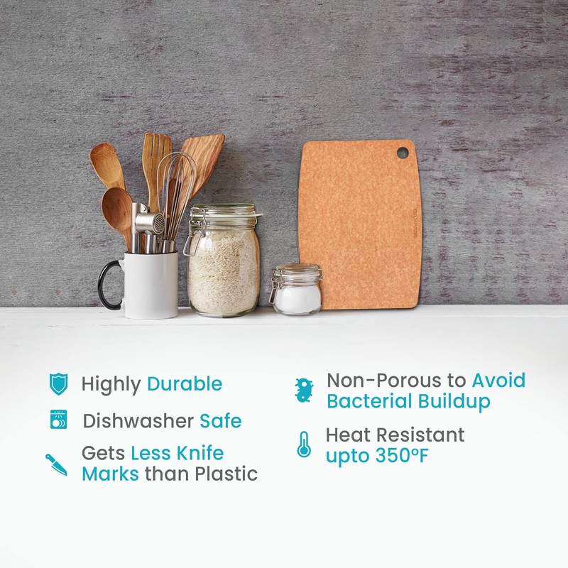 Wooden Cutting Board for Kitchen - Small Composite Wood Cutting