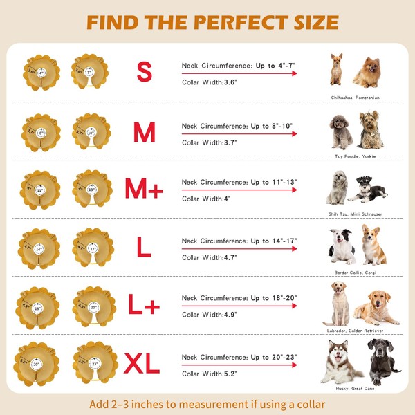 IEUUMLER IEUUMLER Inflatable Recovery Dog Collar, Protective Donut Cone, Adjustable