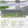 FOPETT Wireless Keyboard and Mouse Combo, 104 Keys Full-Sized 2.4