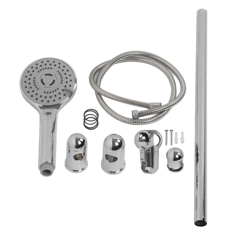 Shower Slide Rail Set 360° Rotation Adjustable Height with 1.5m