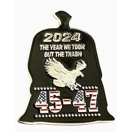MAGA Garbage Bag Challenge Coin Trash Republican Collect Trump 2024 Election US
