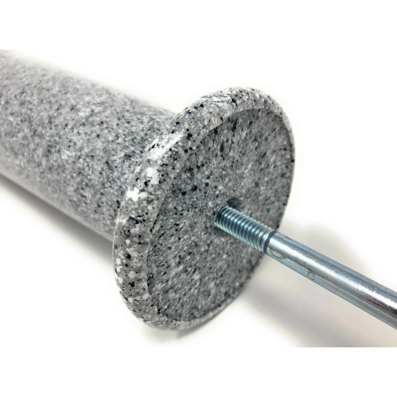 Optimum Memorial Slim Cemetery Flower Vase, Light Grey Granite, Plastic