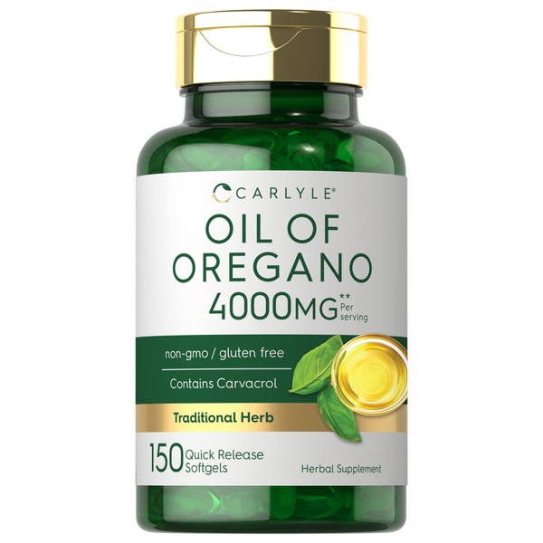 Carlyle Oregano Oil Extract | Max Potency | 150 Softgel Capsules | Non-GMO and Gluten Free Formula | Contains Carvacrol