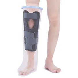 Apasiri Plaster Shower Protection Extra Wide Leg Adult Cast Protection Lower Leg Waterproof for Plaster Dressings, Bandages, Leg Protection Showers Keep Your Leg Dry