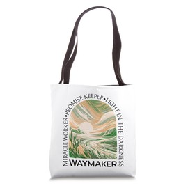 Retro Waymaker Miracle Worker Promise Keeper Christian Tote Bag