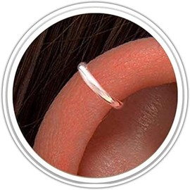 Silver Helix Hoop - 925 Sterling Silver 18 Gauge Cartilage Ring - Small Helix Piercing For Women - Comes In an Elegant Jewelry Package