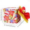 BIOBROWN Medium Birthday Gift Boxes with Lids for Presents, 9x9x9