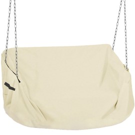 YHINGG Porch Swing Cover 61Inch Waterproof 600D Oxford Hanging Outdoor Swing Cover Garden Hammock Cover Patio Furniture Covers (Beige, 61x28x(35-28) Inch)