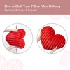AELS Heart Shaped Pillow, Set of 2, Heart Decorative Throw