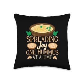 Spreading Joy One Hummus At A Time Tahini Dip Vegan Throw Pillow