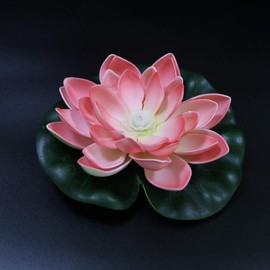 LACGO LED Waterproof Floating Lotus Light Battery Operated Color-Changing Floating Flower Light Pool Floating Light for Pond Water Fountain Hottub Wedding Decor(6 Lotus + 2 Pads)